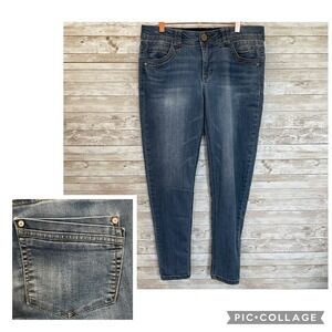 Democracy Womens 10 Jeans AB Technology Blue Medium Wash Skinny Fit